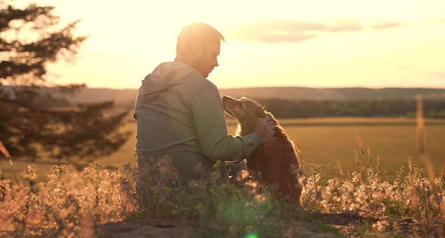 Compassionate veterinarian providing end-of-life care and comfort to a small animal patient